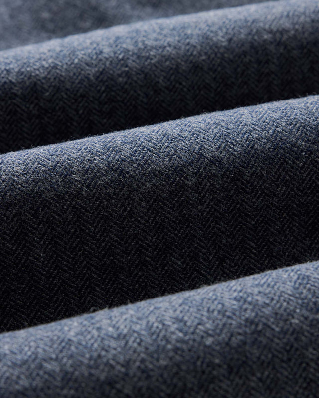The CPO Shirt in Indigo Ash Wool Herringbone