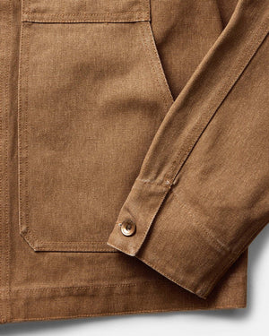 The Longshore Jacket in Tobacco Chipped Canvas