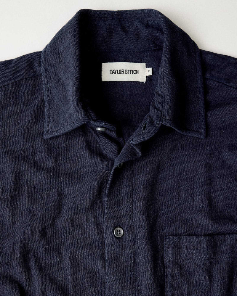 The Short Sleeve California in Rinsed Indigo Slub