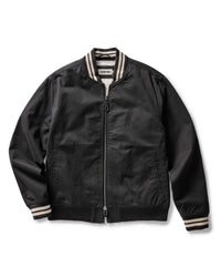 Speedway Bomber in Organic Faded Black Twill