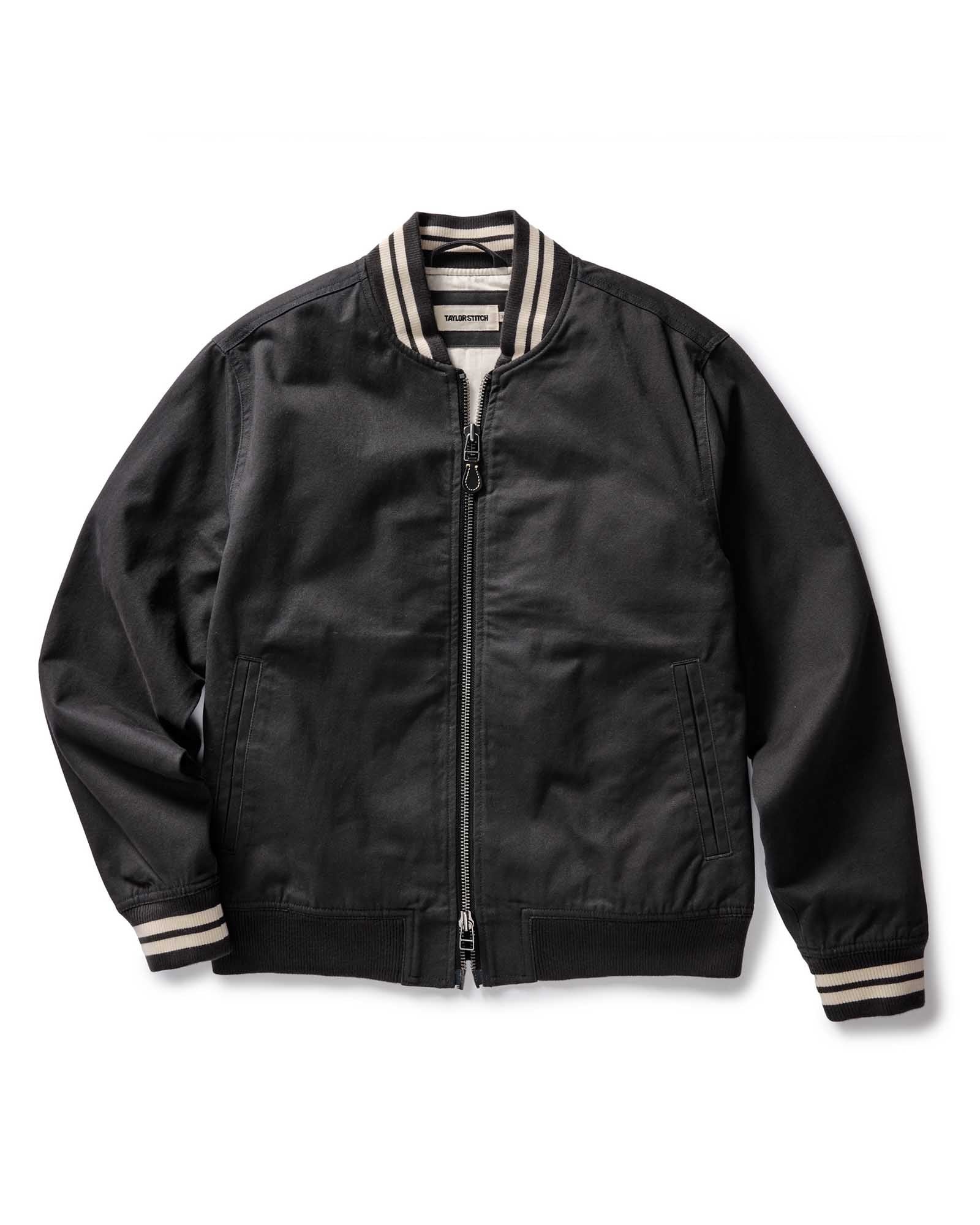 Speedway Bomber in Organic Faded Black Twill