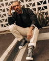 Speedway Bomber in Organic Faded Black Twill