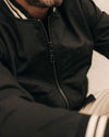 Speedway Bomber in Organic Faded Black Twill