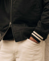 Speedway Bomber in Organic Faded Black Twill