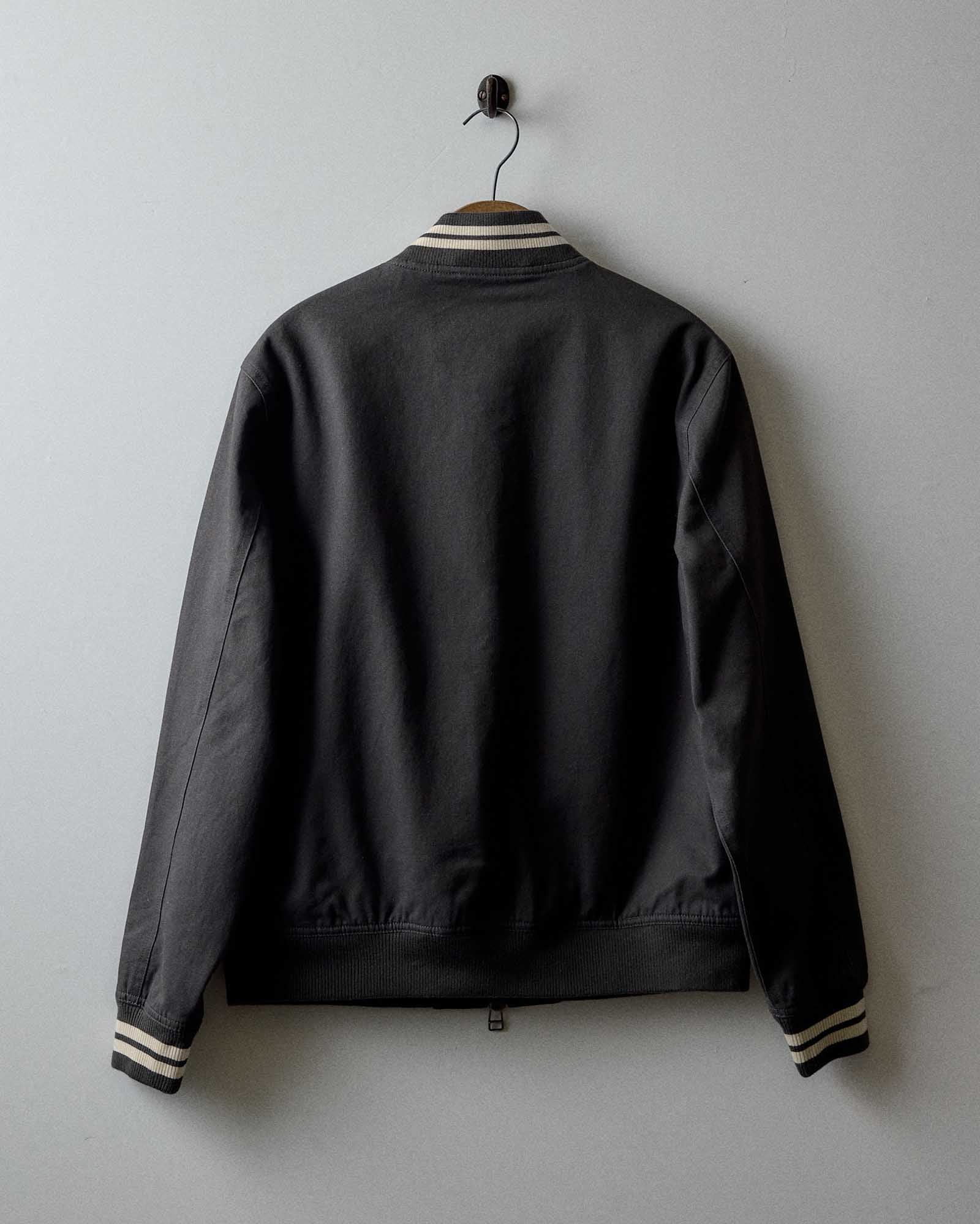 Speedway Bomber in Organic Faded Black Twill