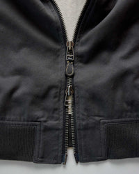 Speedway Bomber in Organic Faded Black Twill