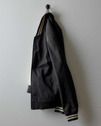 Speedway Bomber in Organic Faded Black Twill