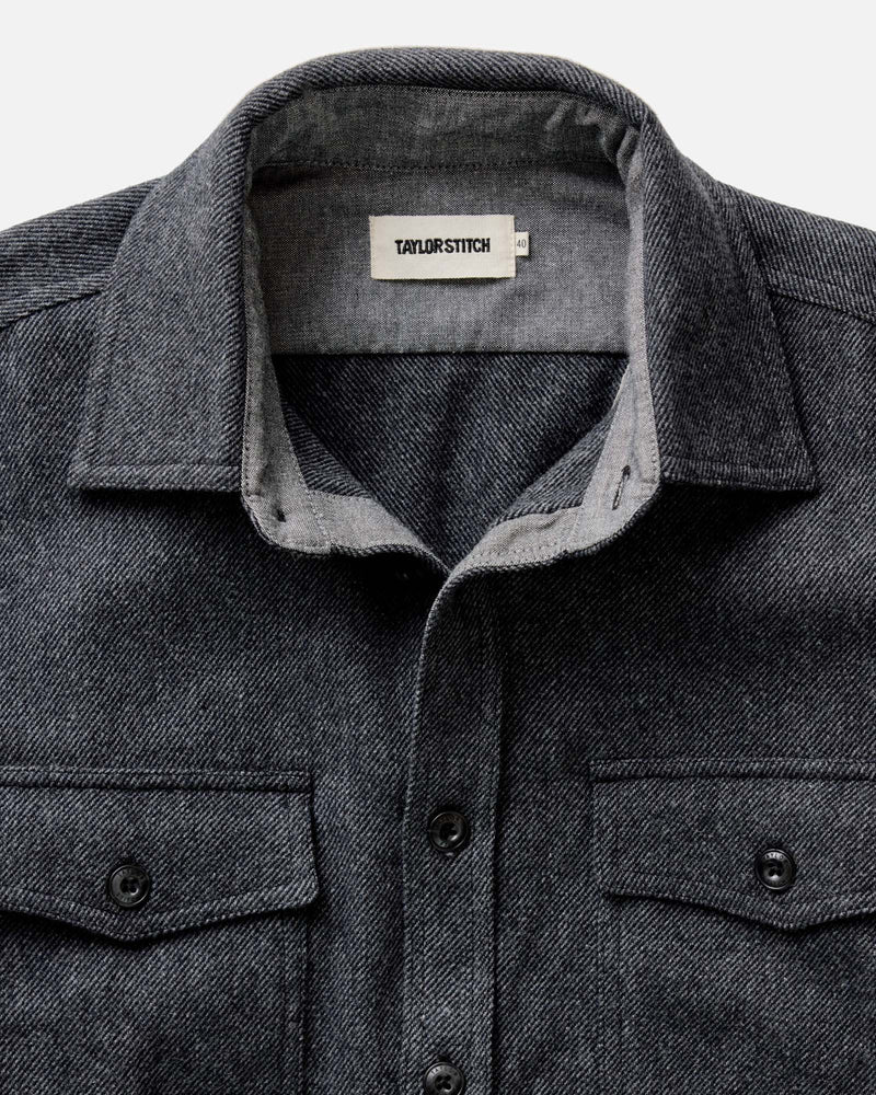 The CPO Shirt in Heather Slate Twill