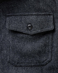The CPO Shirt in Heather Slate Twill