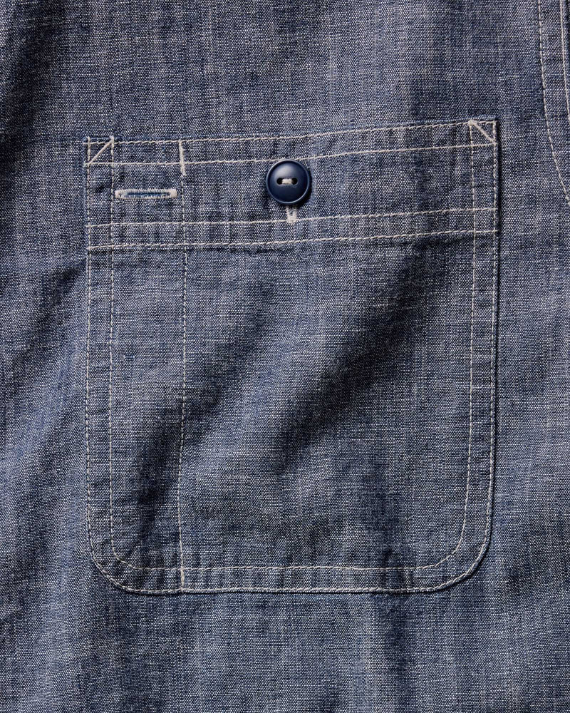 The Foundry Shirt in Rinsed Indigo Chambray