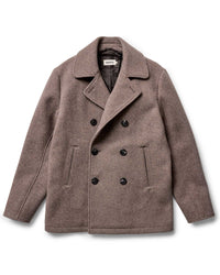 The Mariner Coat in Sable Melton Wool
