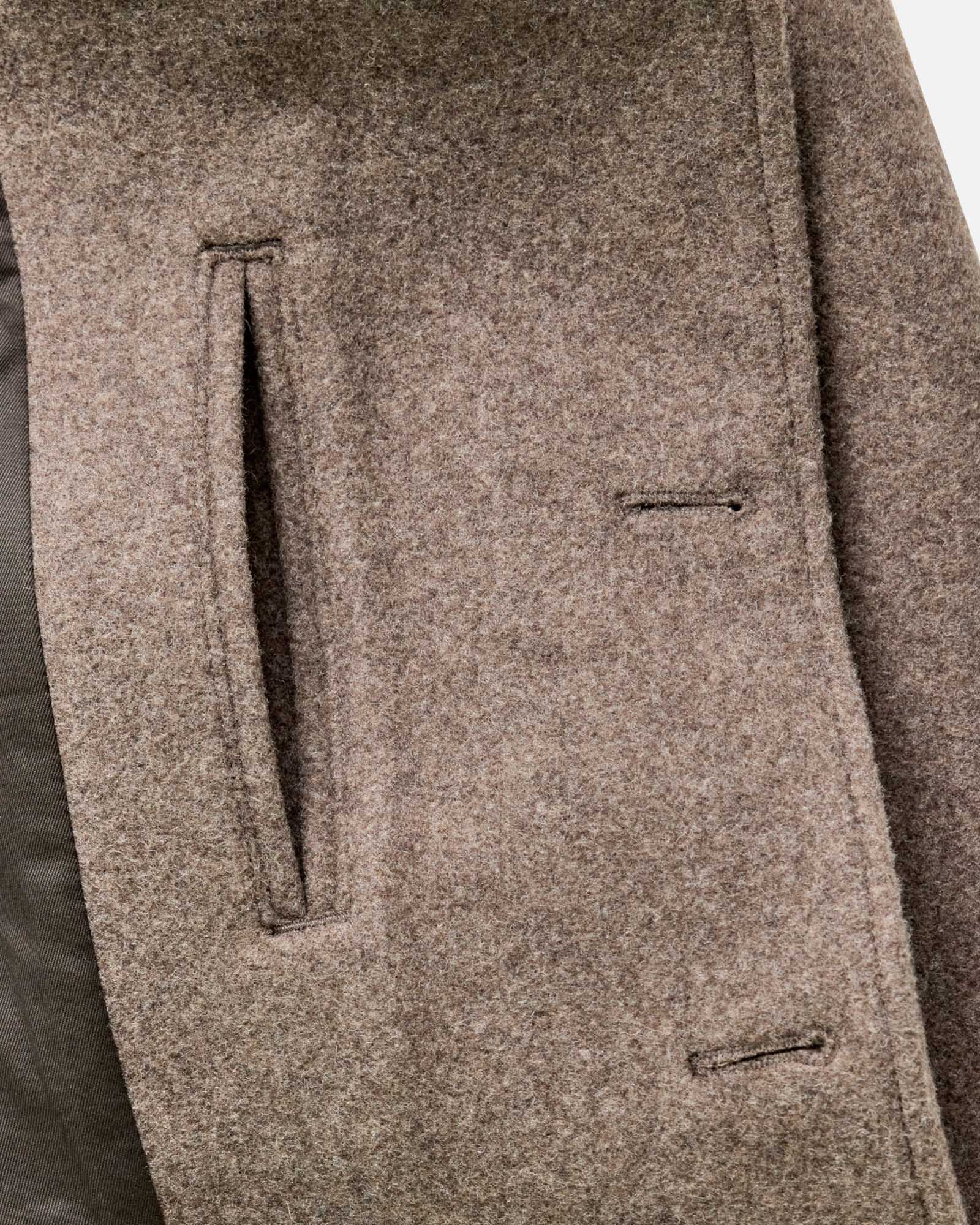 The Mariner Coat in Sable Melton Wool