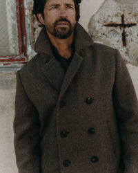 The Mariner Coat in Sable Melton Wool