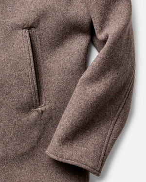 The Mariner Coat in Sable Melton Wool