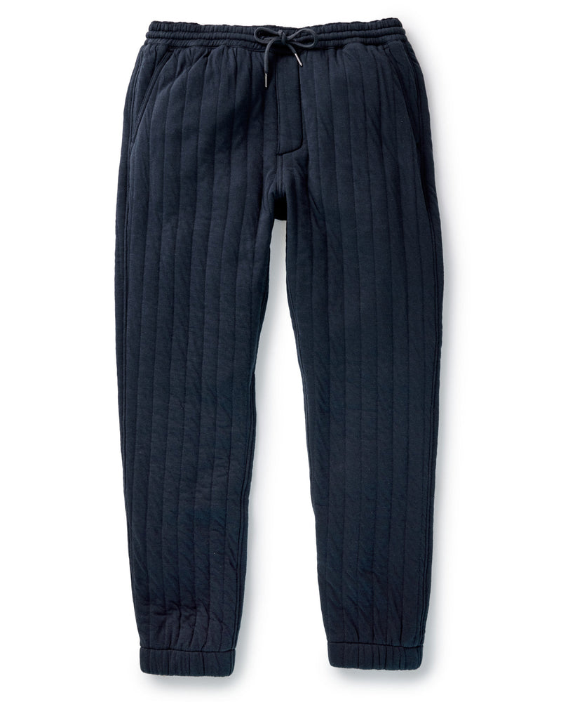 The Après Pant in Heather Midnight Quilted Jersey
