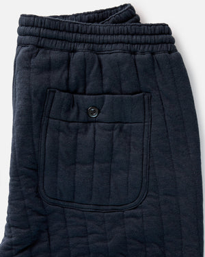 The Après Pant in Heather Midnight Quilted Jersey