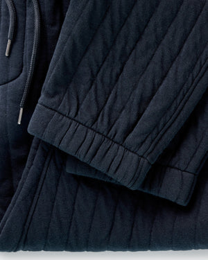 The Après Pant in Heather Midnight Quilted Jersey