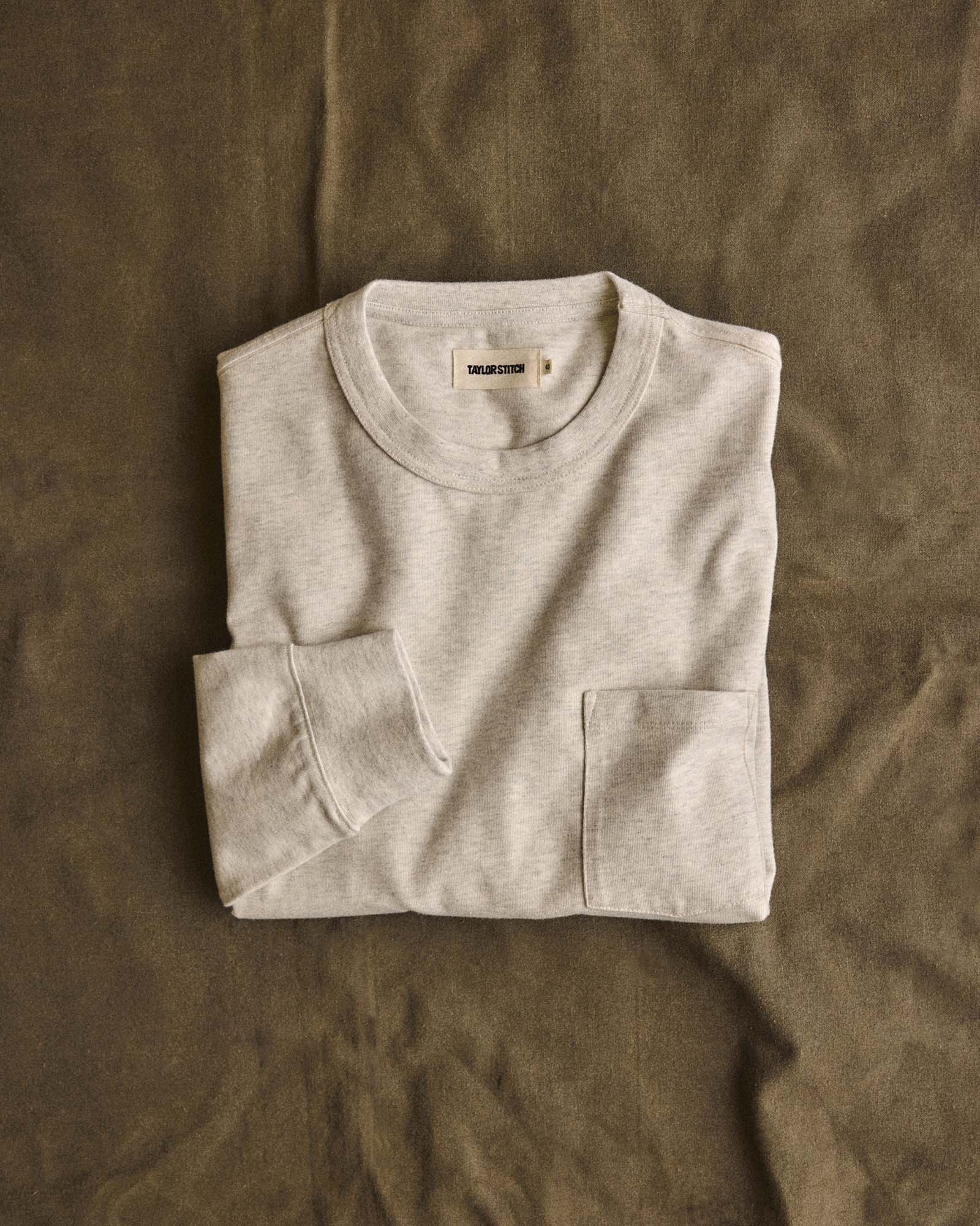 The Long Sleeve Shop Tee in Oat Twist