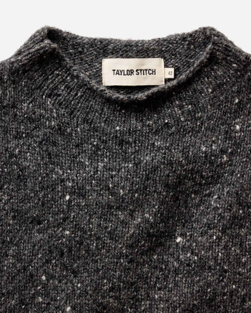 Seafarer Sweater in Charcoal Donegal