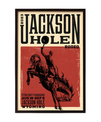 Jackson Hole Rodeo - Framed Print 40"x60" -Matte Black Metal Frame