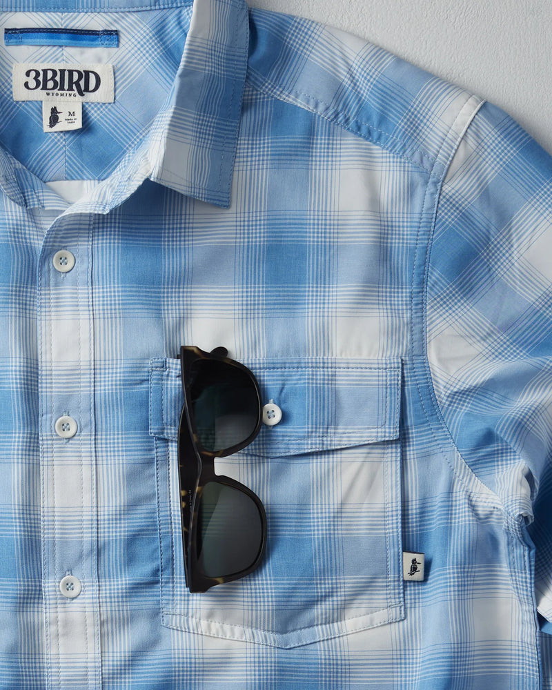 Kingfisher LS Shirt - Sky Kirby Plaid