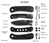 Lander 1 Pocket Knife - Contoured Green Micarta