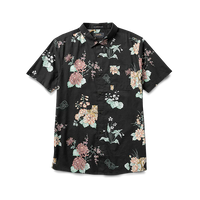 Journey Short Sleeve Button Up Shirt - Tiger Lotus