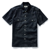 The  Short Sleeve Mechanic Shirt in Rinsed Indigo Denim