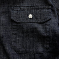 The  Short Sleeve Mechanic Shirt in Rinsed Indigo Denim