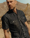 The  Short Sleeve Mechanic Shirt in Rinsed Indigo Denim