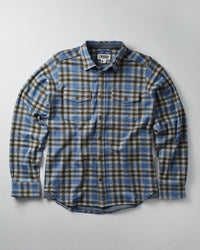 Tidal Knit Shirt - Bluebird Meridian Plaid