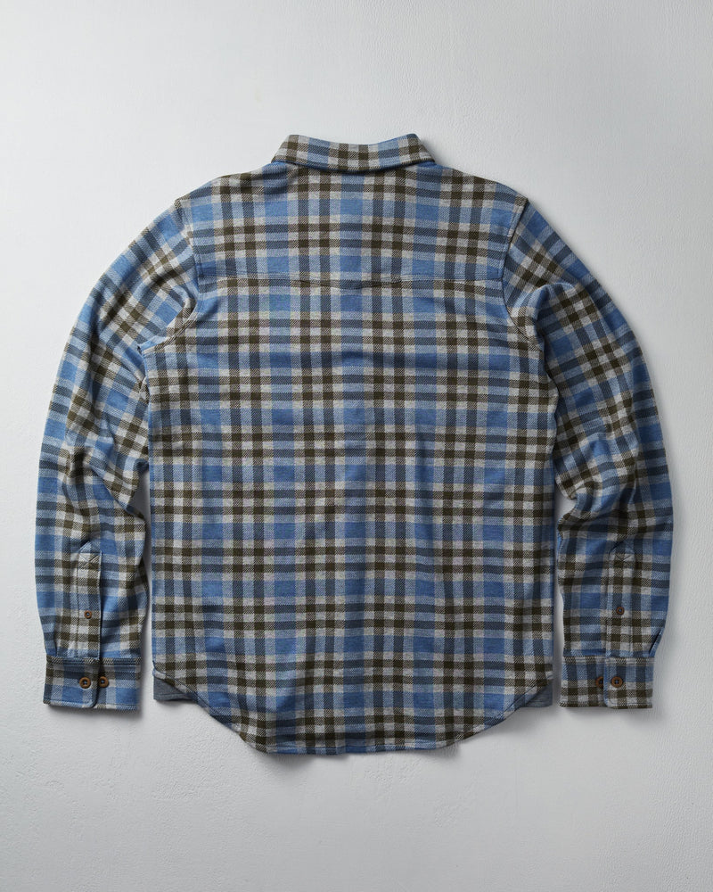 Tidal Knit Shirt - Bluebird Meridian Plaid
