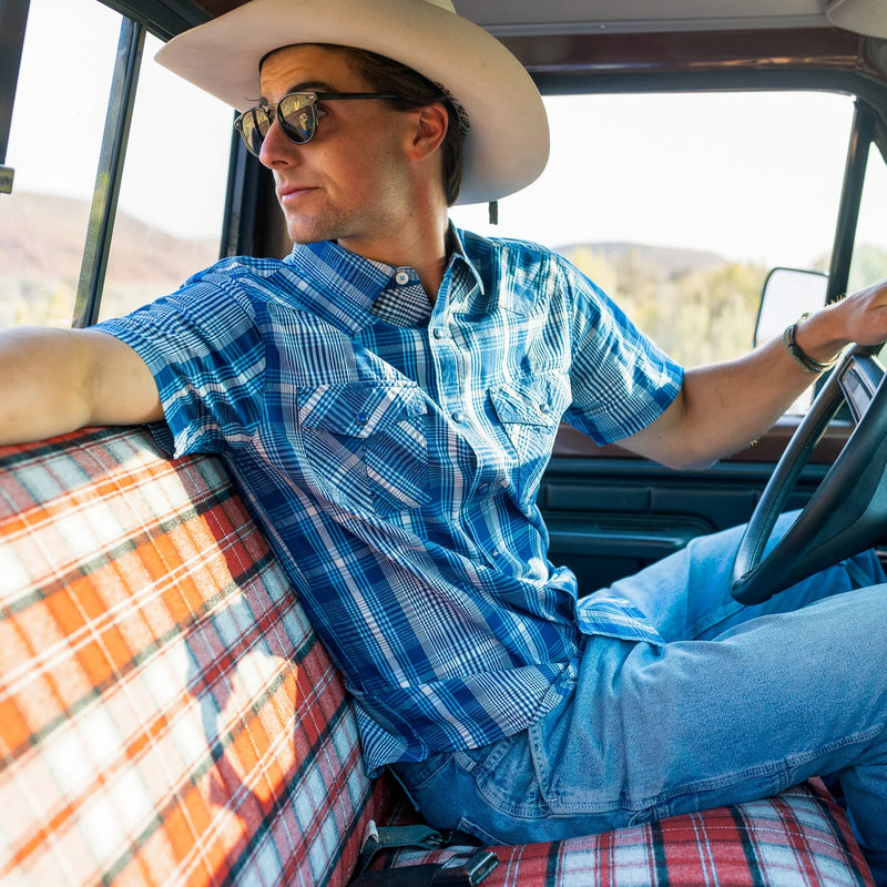 Ranchester SS Shirt - Indigo Horizon Plaid