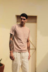 Azad S/S Pocket Flat Knitted Tee in Tea