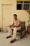 Azad S/S Pocket Flat Knitted Tee in Tea