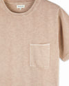 Azad S/S Pocket Flat Knitted Tee in Tea